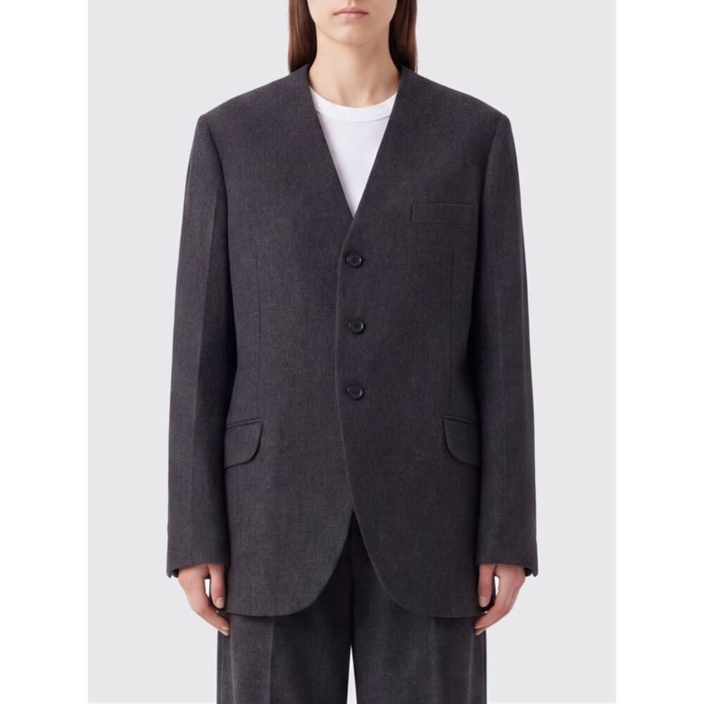 Jil Sander Women Jil Sander Cropped Three-Button Single-Breasted Wool Blazer
